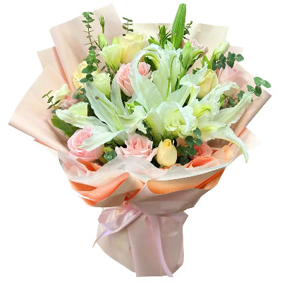 怀化10朵玫瑰百合混搭，爱是难忘时刻