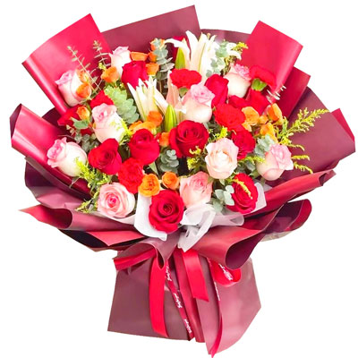 怀化22朵玫瑰百合，追求真爱幸福